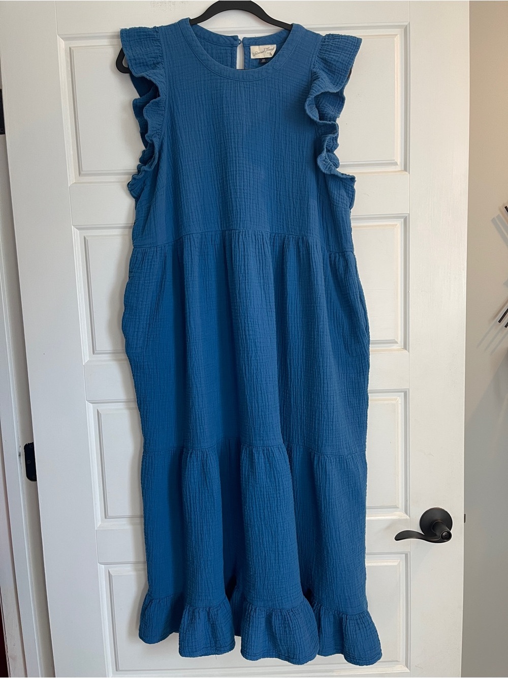 Universal Thread Blue Textured Teared Dress